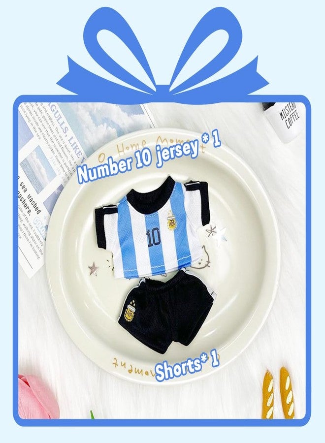 FANCYKU® Doll Clothes Fashion Football Outfit Top and Shorts Compatible with 4 Inch and 6 Inch Collectible Figures Clothing Accessories for Dolls Sports Theme Wardrobe Styling and Display Upgrade - Image 4